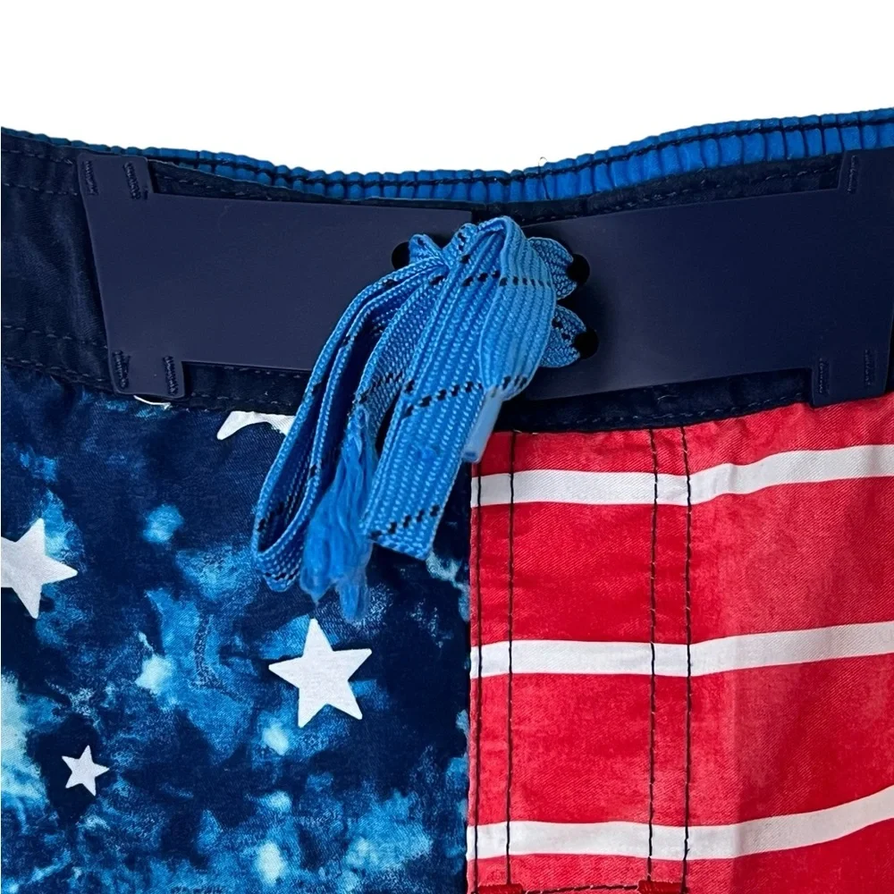 Cat & Jack | Patriotic American flag swim trunks boy’s size large 12/14
